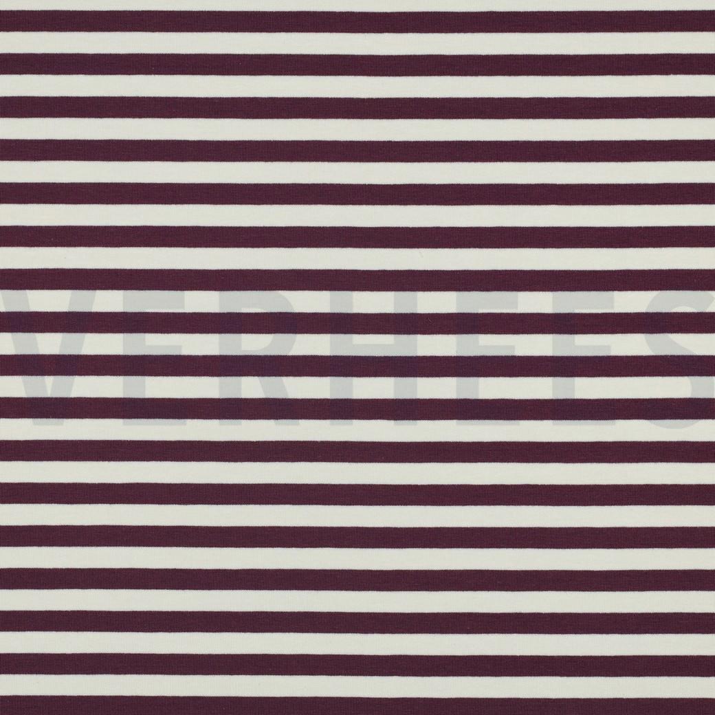 Yarn dyed French Terry Stripes - Aubergine