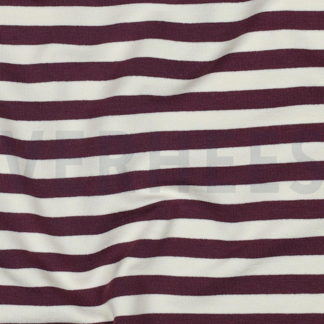 Yarn dyed French Terry Stripes - Aubergine