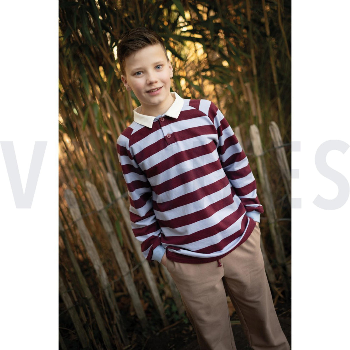 Soft Sweat Stripes Burgundy