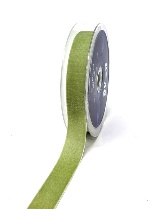 Velvet Ribbon 25mm Light Green