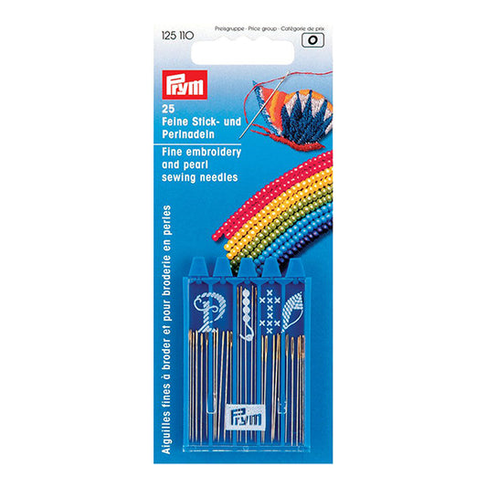 Prym Fine embroidery and pearl sewing needles 125110