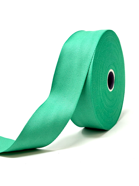 Cotton herringbone webbing 40 mm. Green