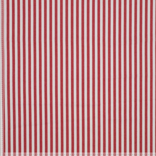 Red 1cm Striped Denim