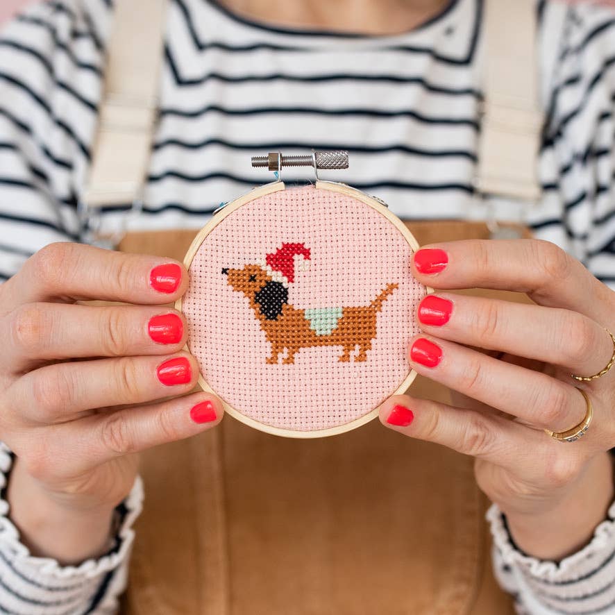 Christmas Dachshund Cross Stitch Kit