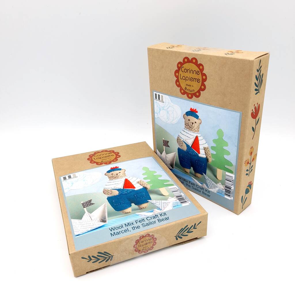 Marcel the Sailor Bear felt craft kit Corinne Lapierre