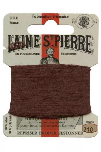 Laine St. Pierre darning wool card no. 210 - otter