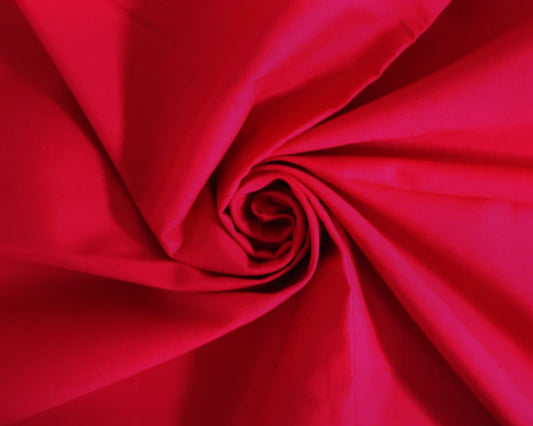 Plain Cotton Poplin - Red