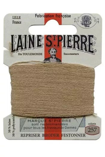 Laine St. Pierre darning wool card no. 257 - light beige