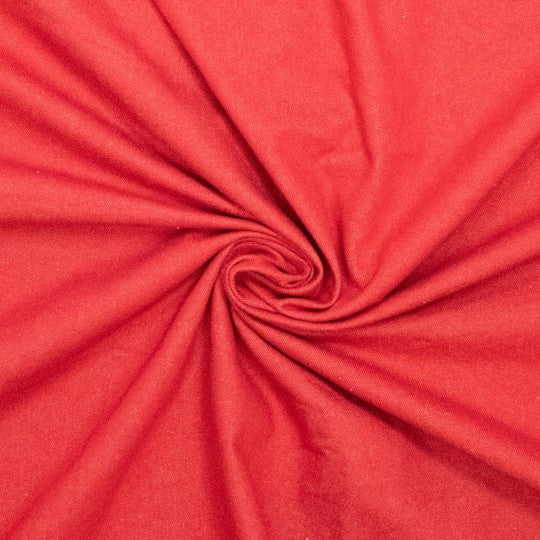 Red denim