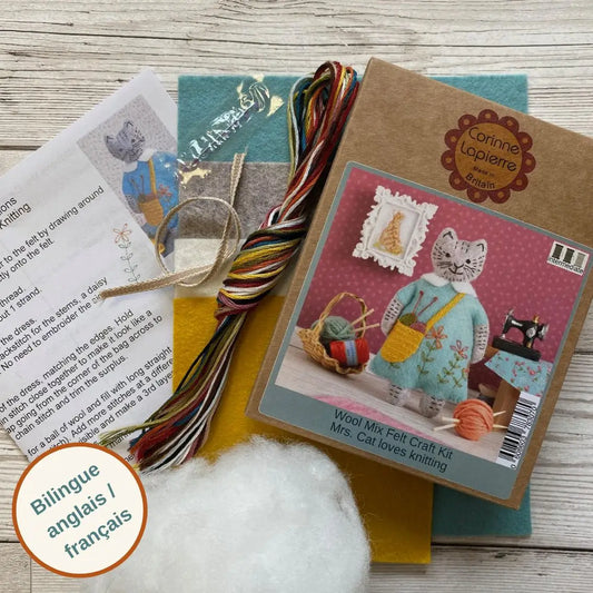 Corinne Lapierre Felt Craft Kit - Mrs Cat