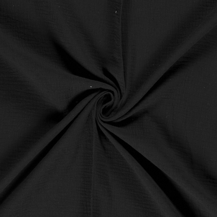 Black Double Gauze from Sakata by Modelo Fabrics