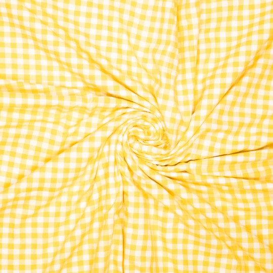 Yellow yarn dyed gingham
