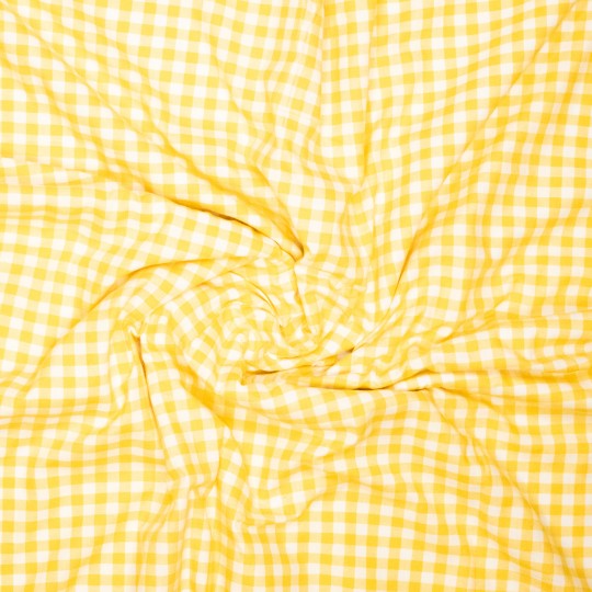 Yellow yarn dyed gingham