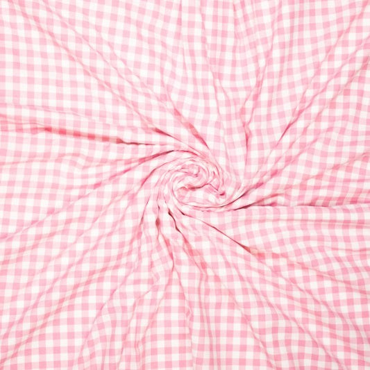 Pink yarn dyed gingham