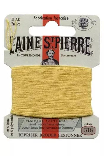 Laine St. Pierre darning wool card no. 318 - straw
