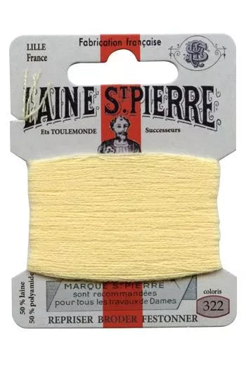 Laine St. Pierre darning wool card no. 322 - barley