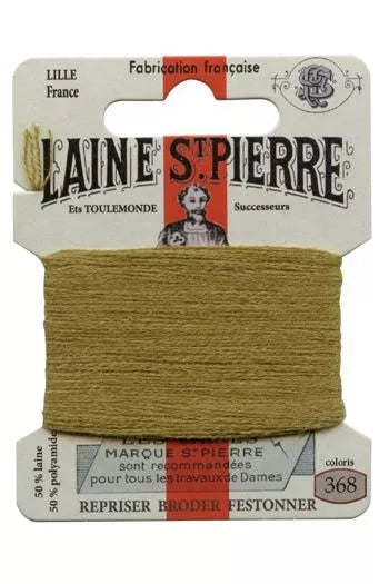 Laine St. Pierre darning wool card no. 368 - ochre