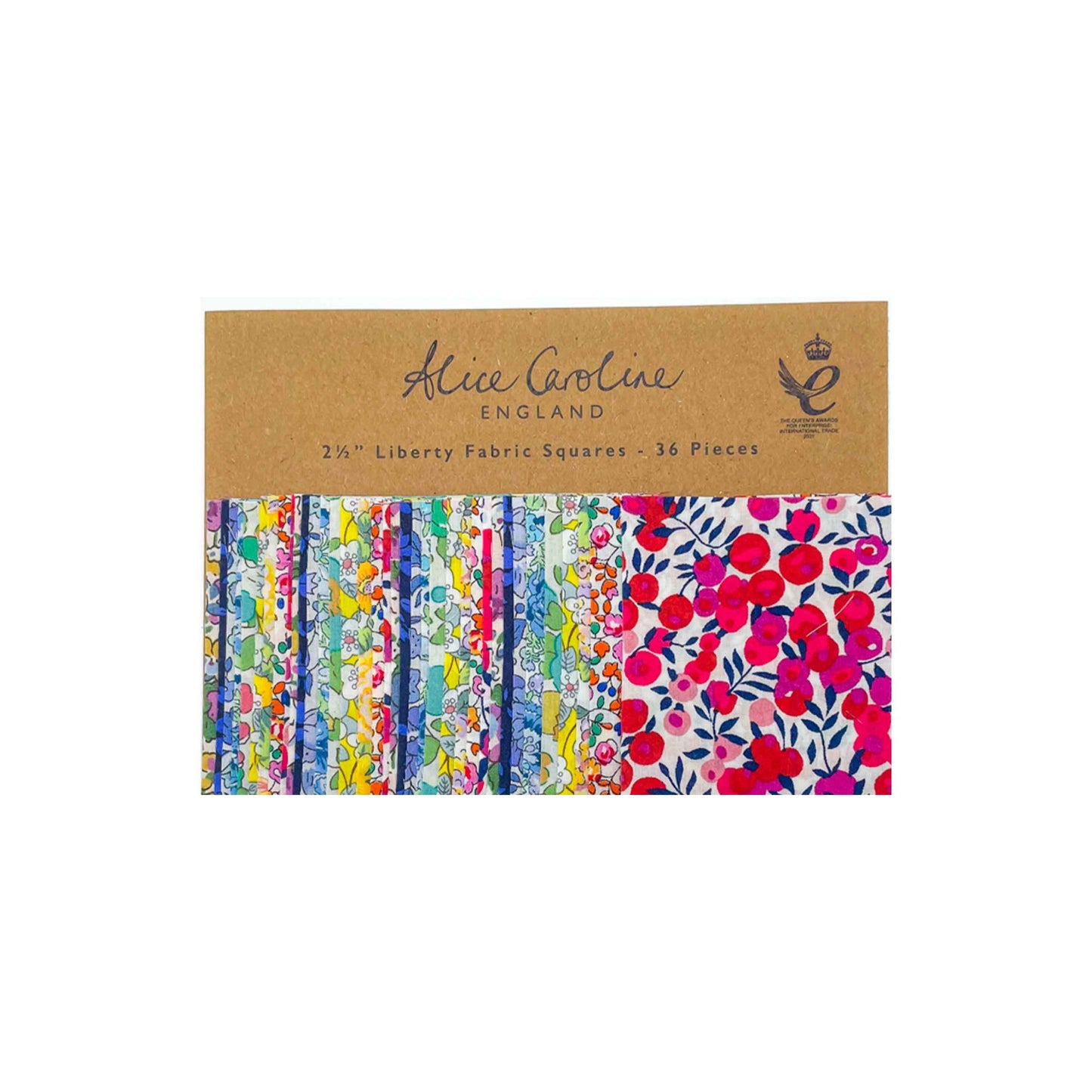 Alice Caroline 36 piece Liberty Tana Lawn Mixed Colours 2.5" Charm Squares
