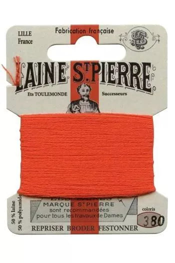 Laine St. Pierre darning wool card no. 380 - tango