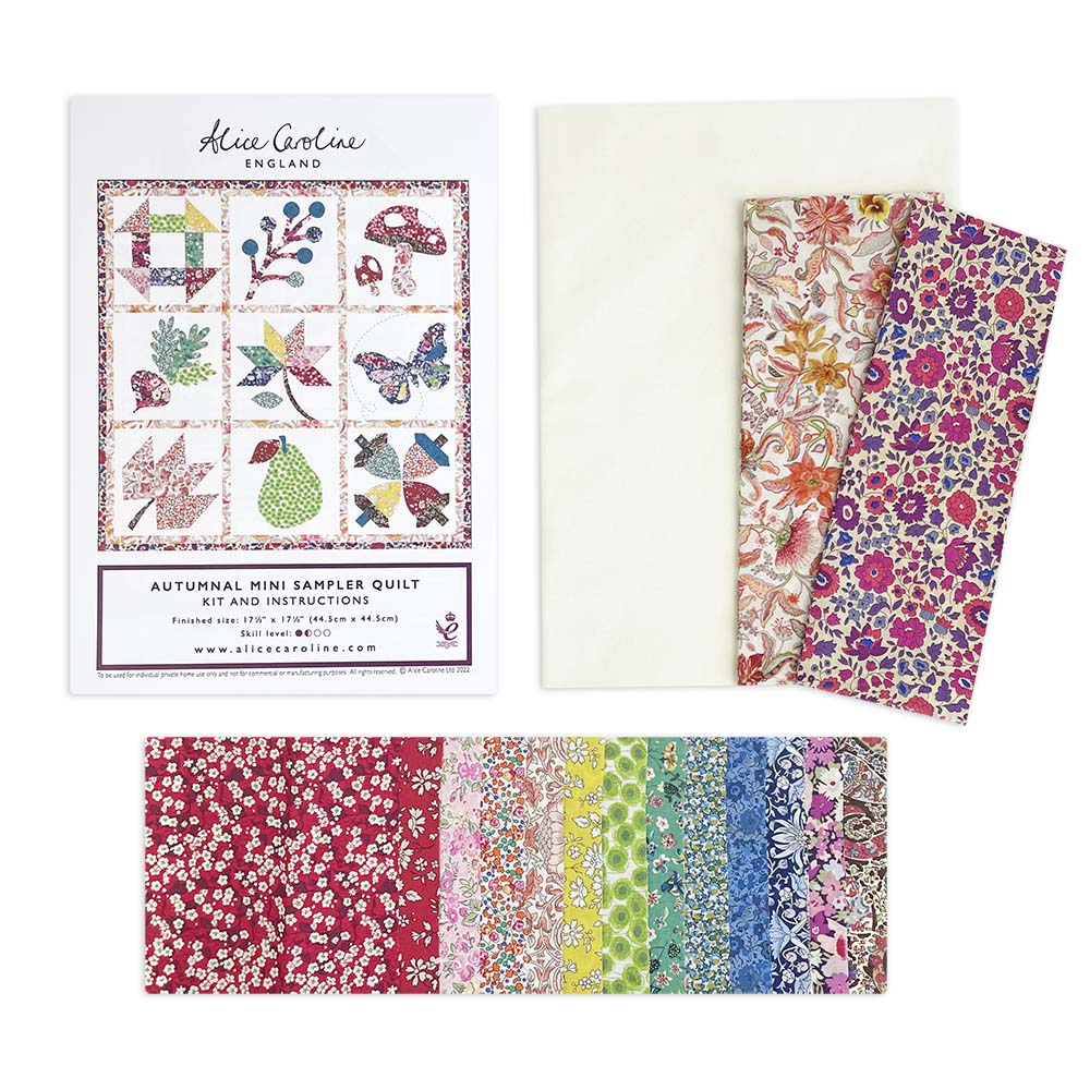 Alice Caroline - Liberty Tana Lawn Fabric Autumnal Mini Sampler Quilt Kit