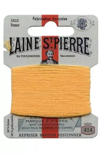 Laine St. Pierre darning wool card no. 414 - saffron
