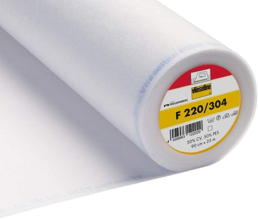 Vlieseline Interfacing Light Weight White Iron On 90cm (f220)