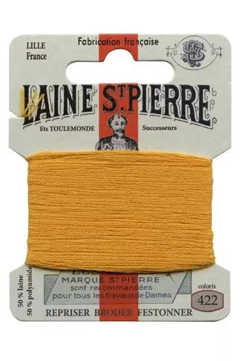 Laine St. Pierre darning wool card no. 422 - mustard