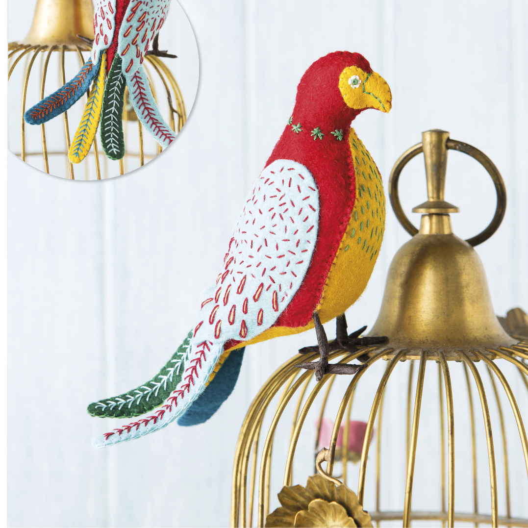 Felt Embroidered Birds Book