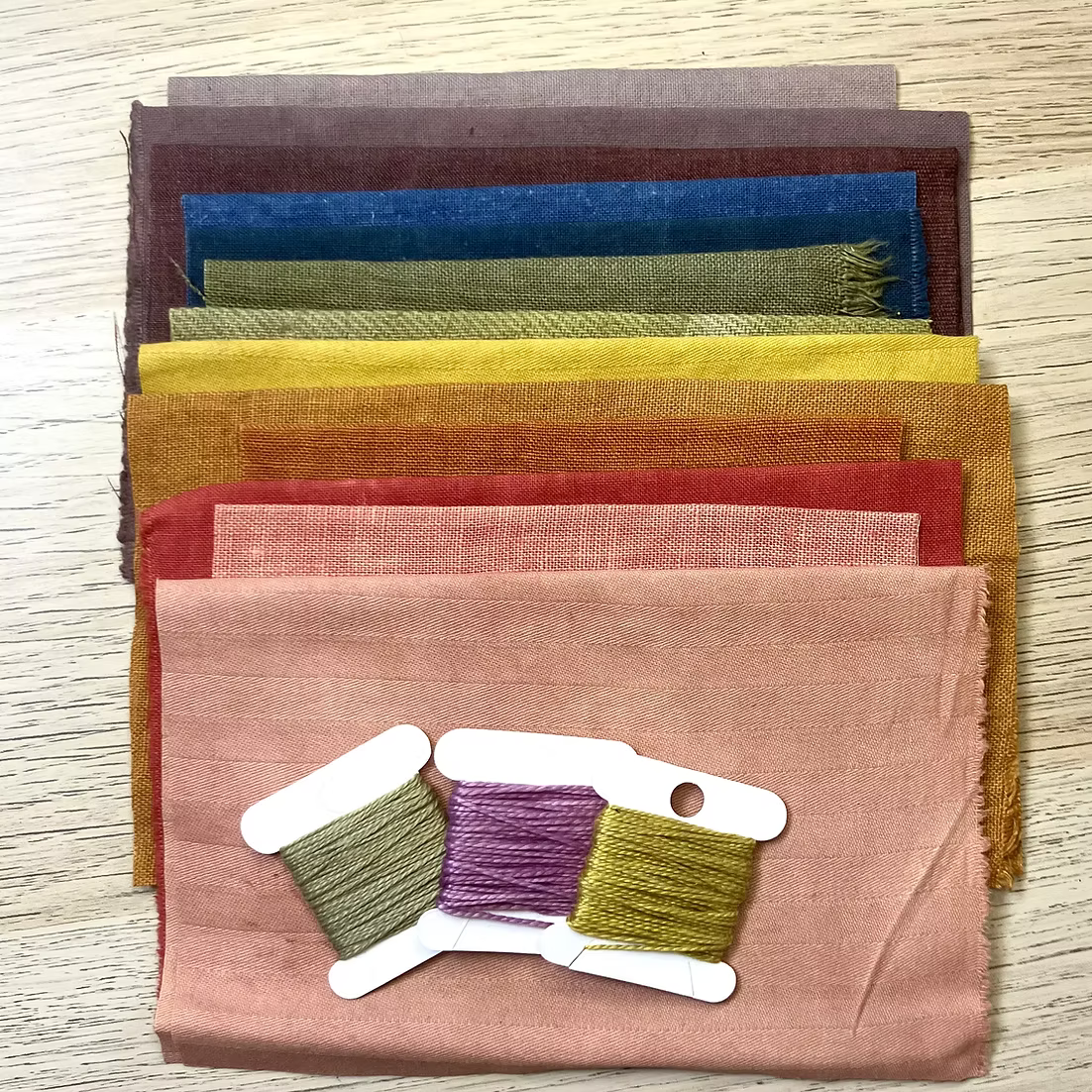 Wholecloth Studio - Plant Dyed Stitching Pack - Rainbow