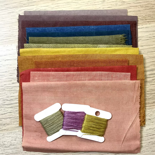 Wholecloth Studio - Plant Dyed Stitching Pack - Rainbow