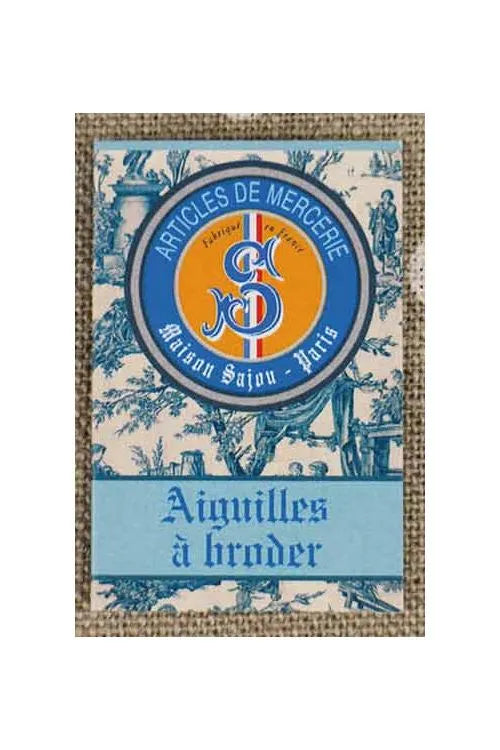 Sajou 6 embroidery needles N.28 toile de Jouy booklet