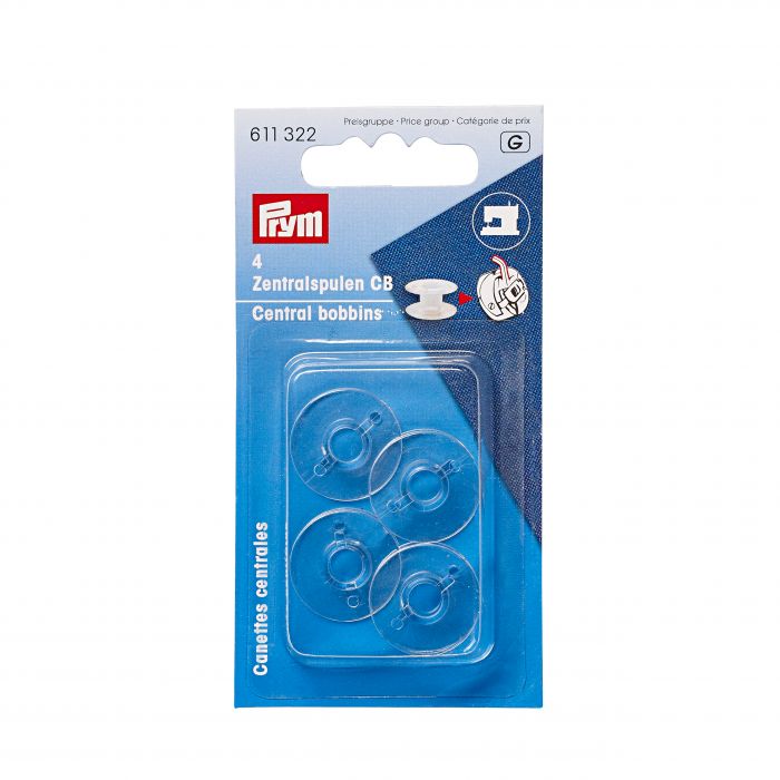 Prym - P611322 Bobbins for CB shuttle plastic 20.5 mm 15k