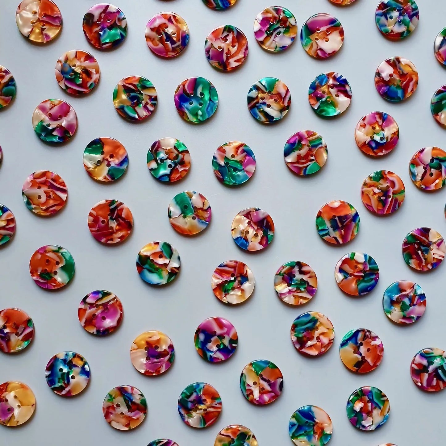 Pigeon WIshes Buttons - Kaleidoscope button set (20mm medium size)