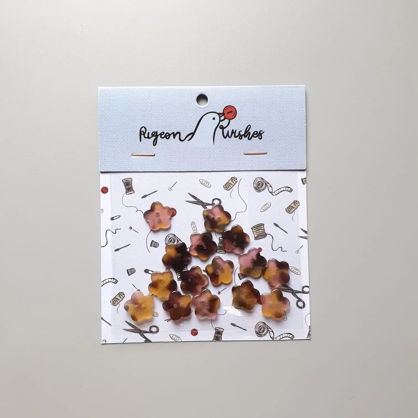 Pigeon Wishes Buttons - Folklore button set (15mm shirting size)