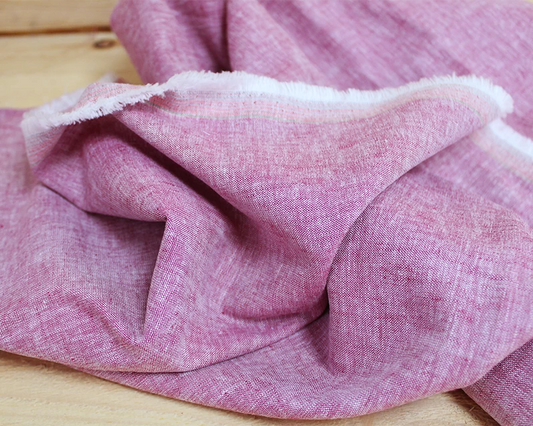 Marl Cotton Linen Mix Red