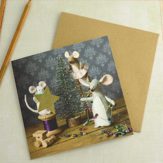 Mouse Family Christmas Card