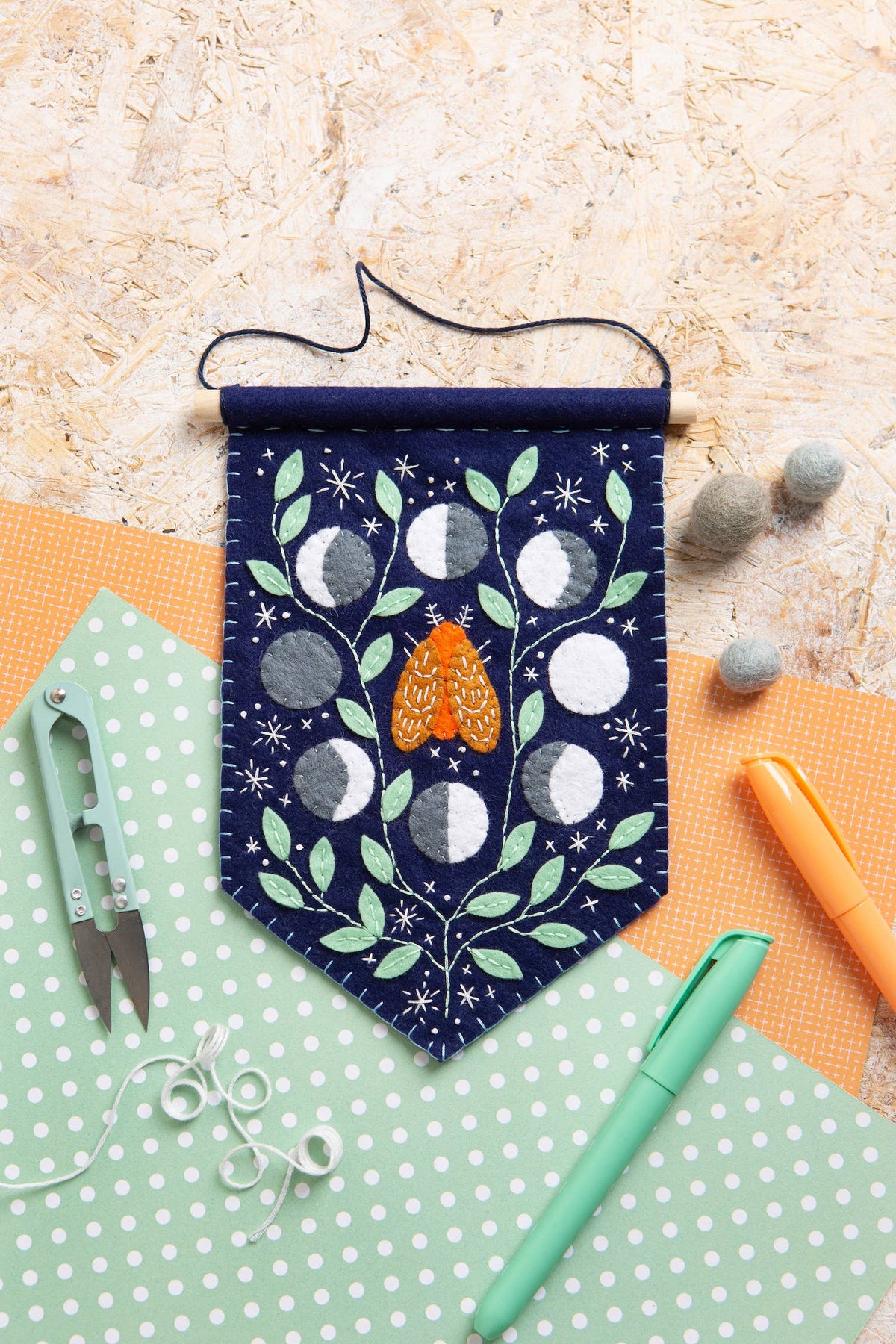 Celestial Pennant Felt Craft Kit | Beginner Craft Kit