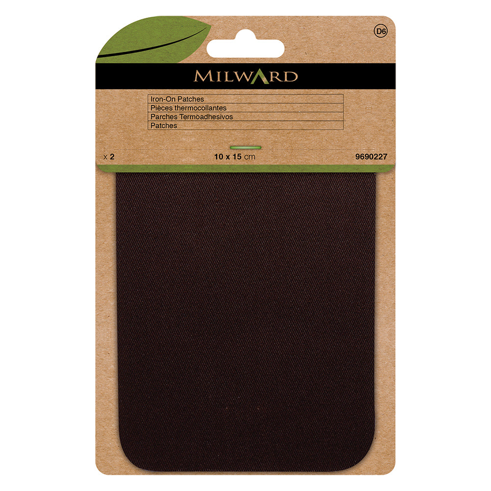 Iron-on patches twill brown