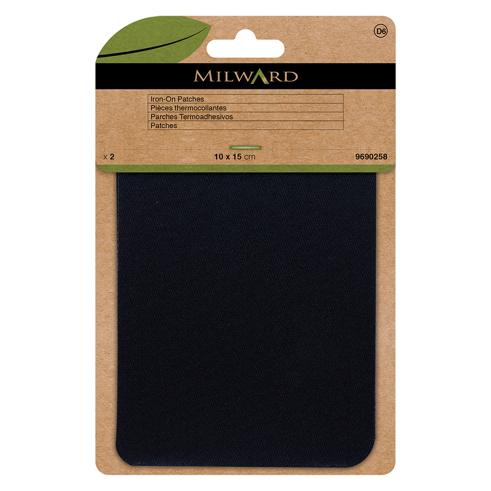 Iron-on patches twill navy