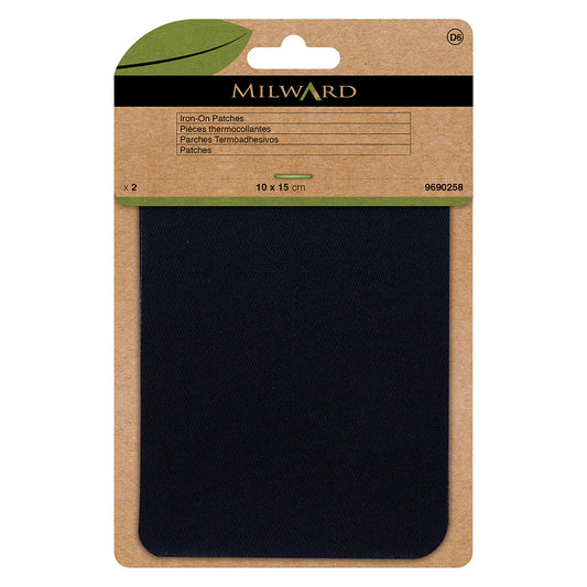 Iron-on patches twill navy