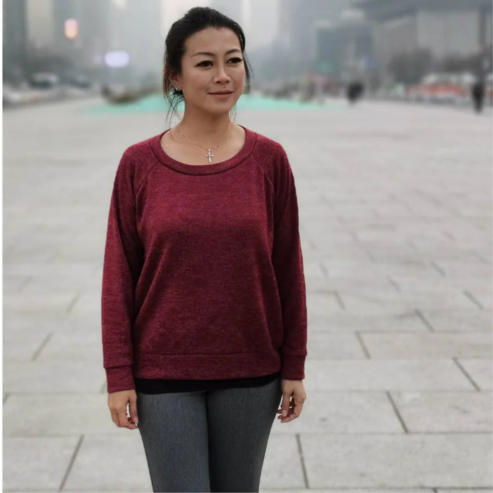 Boxy Raglan Sweatshirt Pattern by Wardrobe By Me