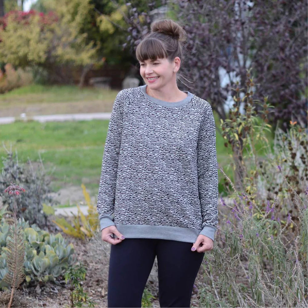 Boxy Raglan Sweatshirt Pattern by Wardrobe By Me