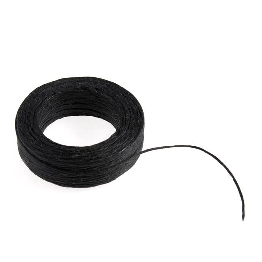 Waxed thread black 22m