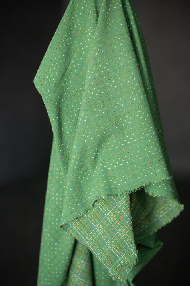 Green Bobette Cross Indian Cotton