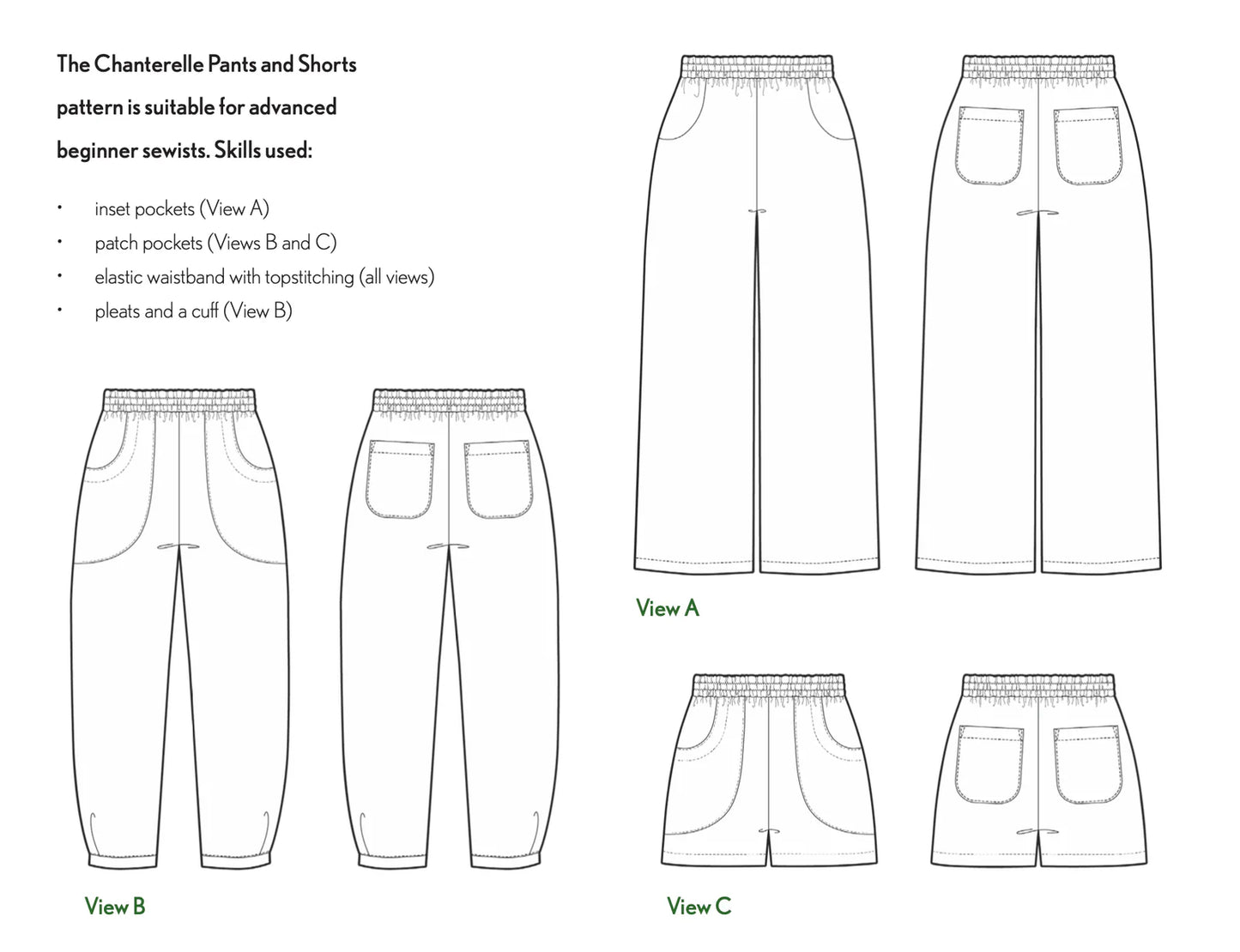 Chanterelle Pants And Shorts  Sew Liberated