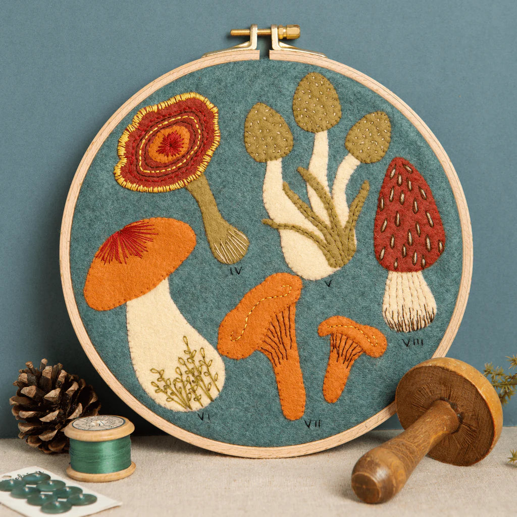 Corinne Lapierre - Felt Appliqué Hoop Kit Fungi