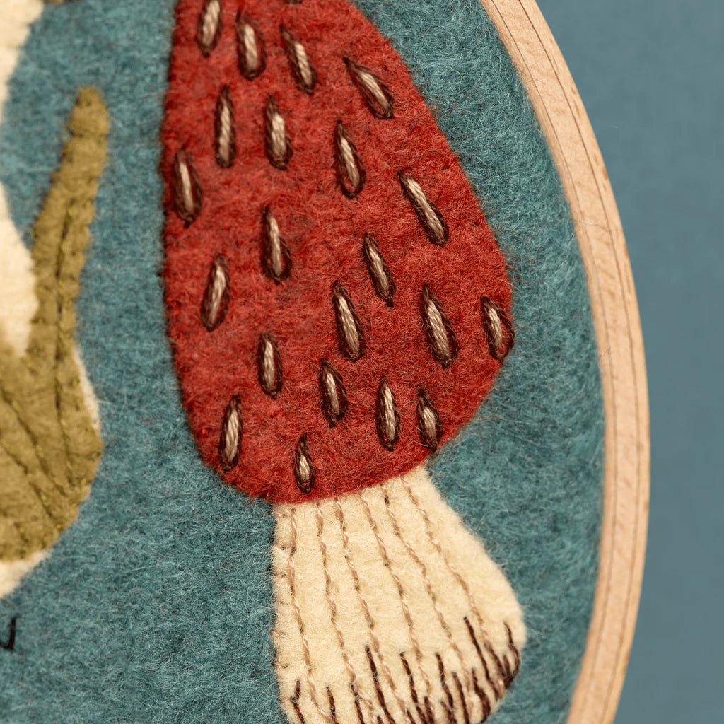 Corinne Lapierre - Felt Appliqué Hoop Kit Fungi