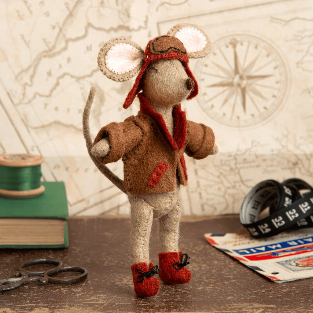 Corinne Lapierre Felt Craft Kit - Little Mouse, the Aviator