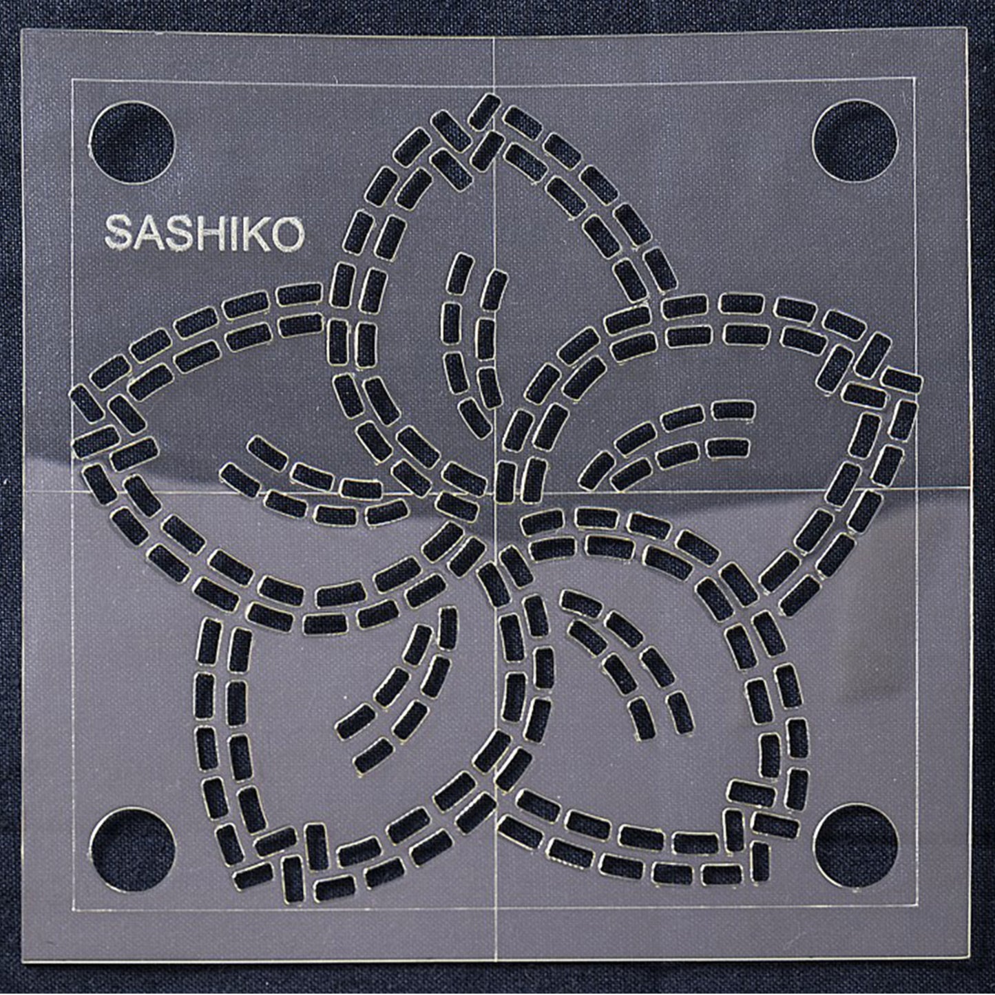 Sashiko: Template: 4in: Sakura (Cherry Blossom)