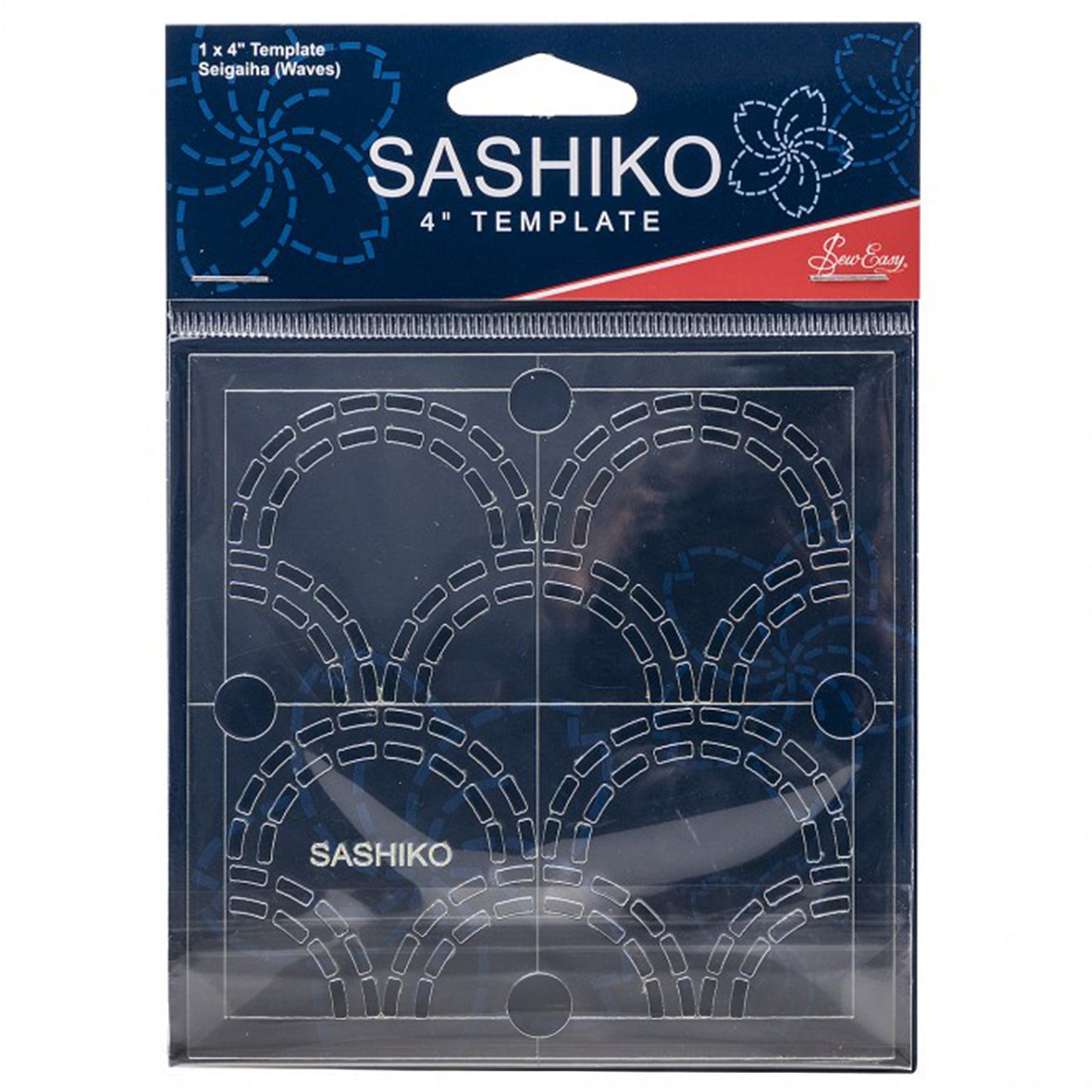 Sashiko: Template: 4in: Seigaiha Waves